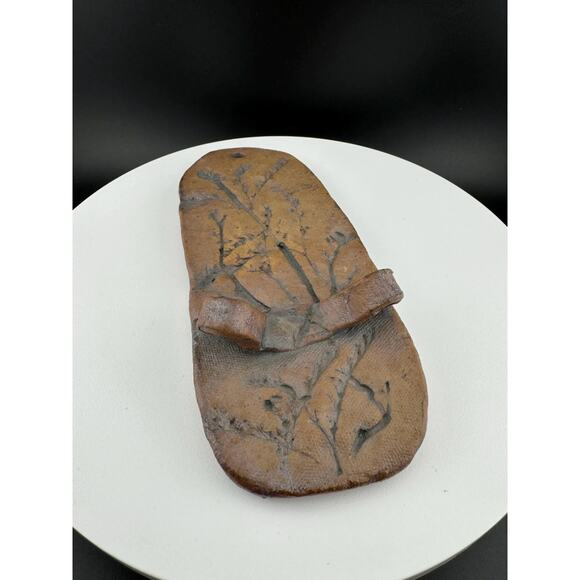 Handmade Pressed Flower Pottery Piece - Picture 1 of 6